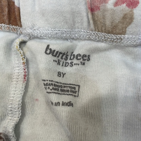 Burt's Bees Pink and Yellow Floral Kids Pajama Sets size 7/8 - Picture 10 of 12
